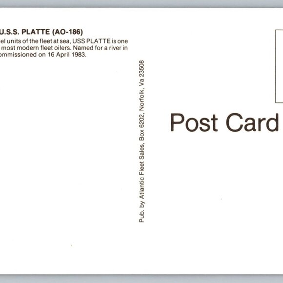 Postcard  Unposted  Warships [Oilers] Lot of 8 Historic Collection #1173 - Picture 12 of 16